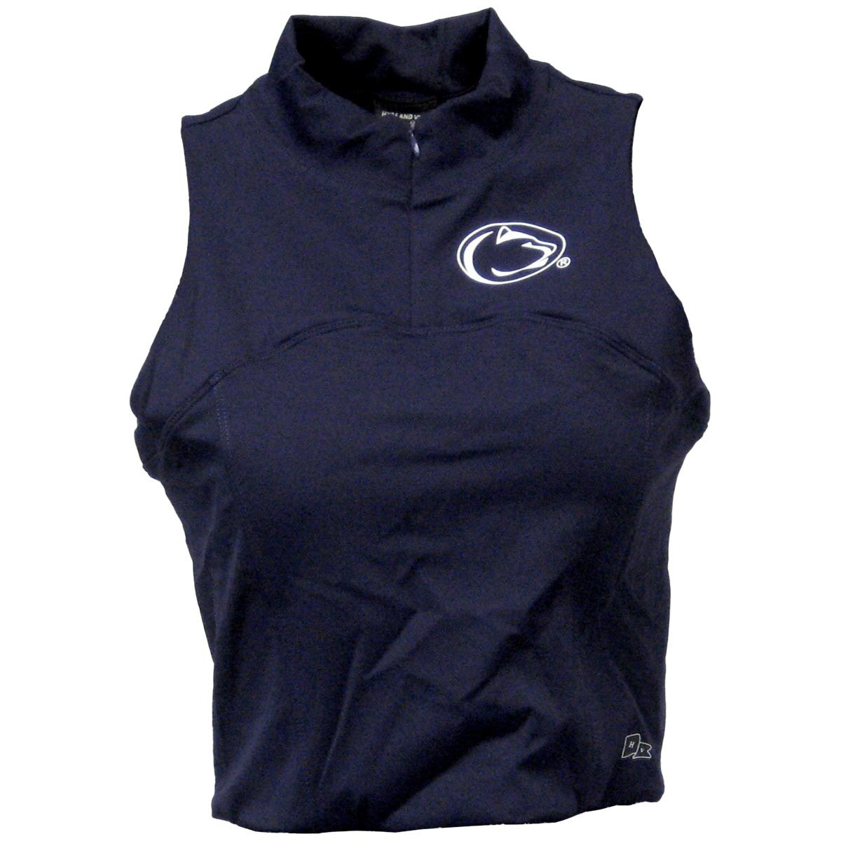 women's navy belle top with Penn State Athletic Logo on left chest